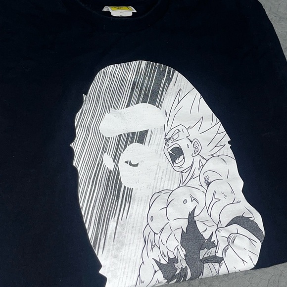Bape Other - Bape T Shirt Goku Going Super Saiyan Black Shirt